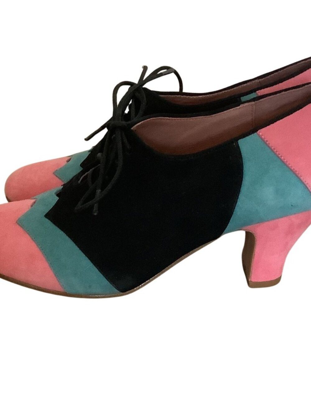 American Duchess Heels Art Deco Multicolor Oxfords Women's-8 - Picture 6 of 7